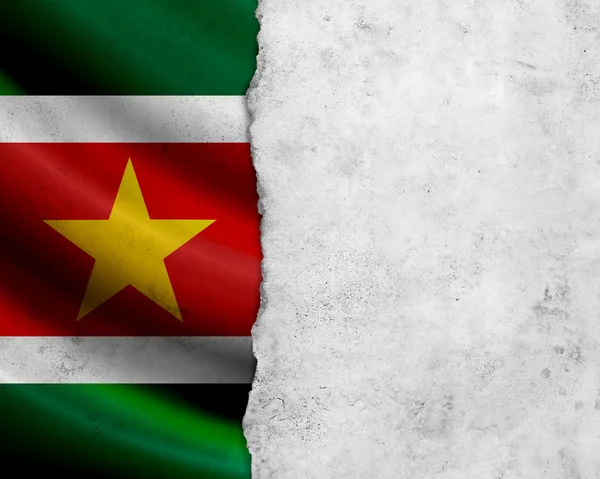 Grunge Bandera de Surinam — Foto de Stock