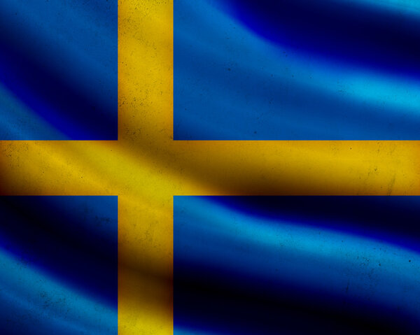 Гранж-флаг Швеции
