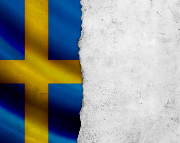 Grunge schwedische Flagge — Stockfoto