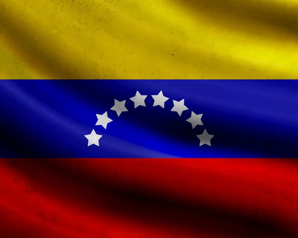 Grunge Venezuelas flagga — Stockfoto