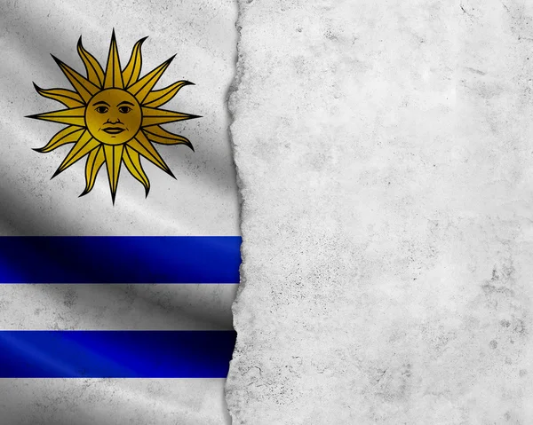 Bandera de Grunge Uruguay — Foto de Stock