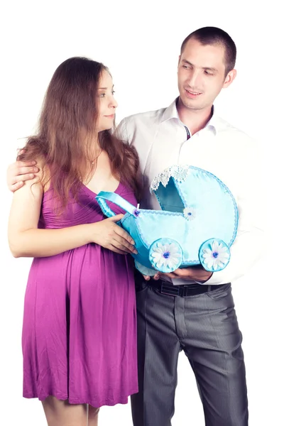 Young pregnant couple — Stock Photo, Image