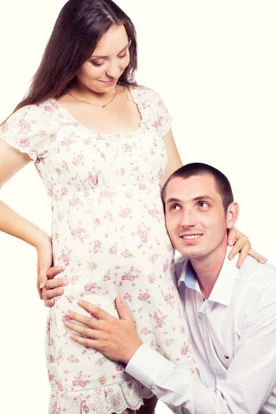 Jeune couple enceinte — Photo