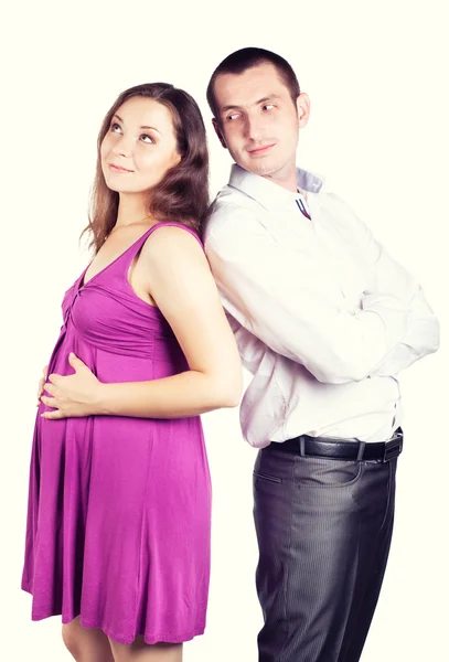 Jeune couple enceinte — Photo