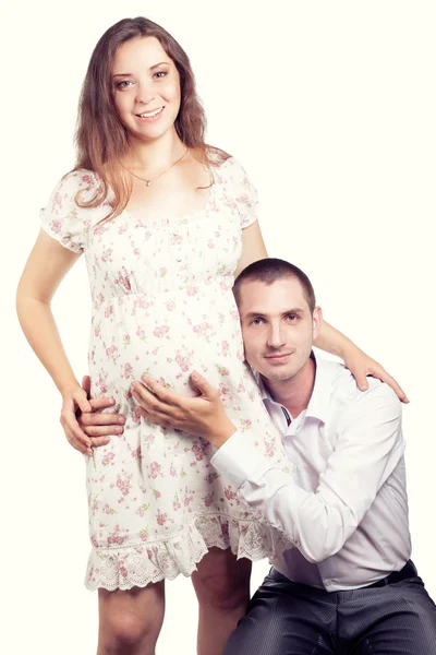 Jeune couple enceinte — Photo