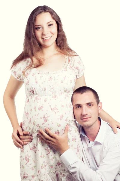Νεαρό ζευγάρι έγκυος — Φωτογραφία Αρχείου
