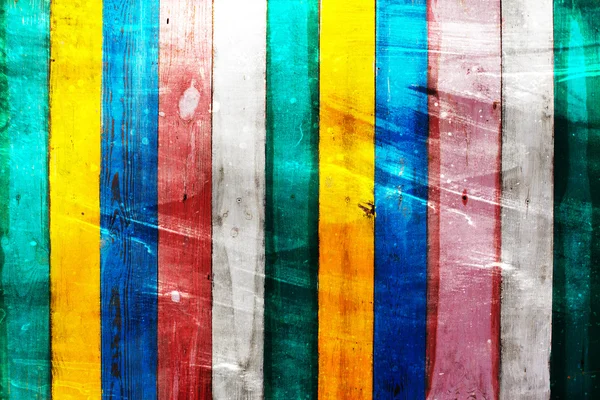 Colorful wooden wall background — Stock Photo, Image