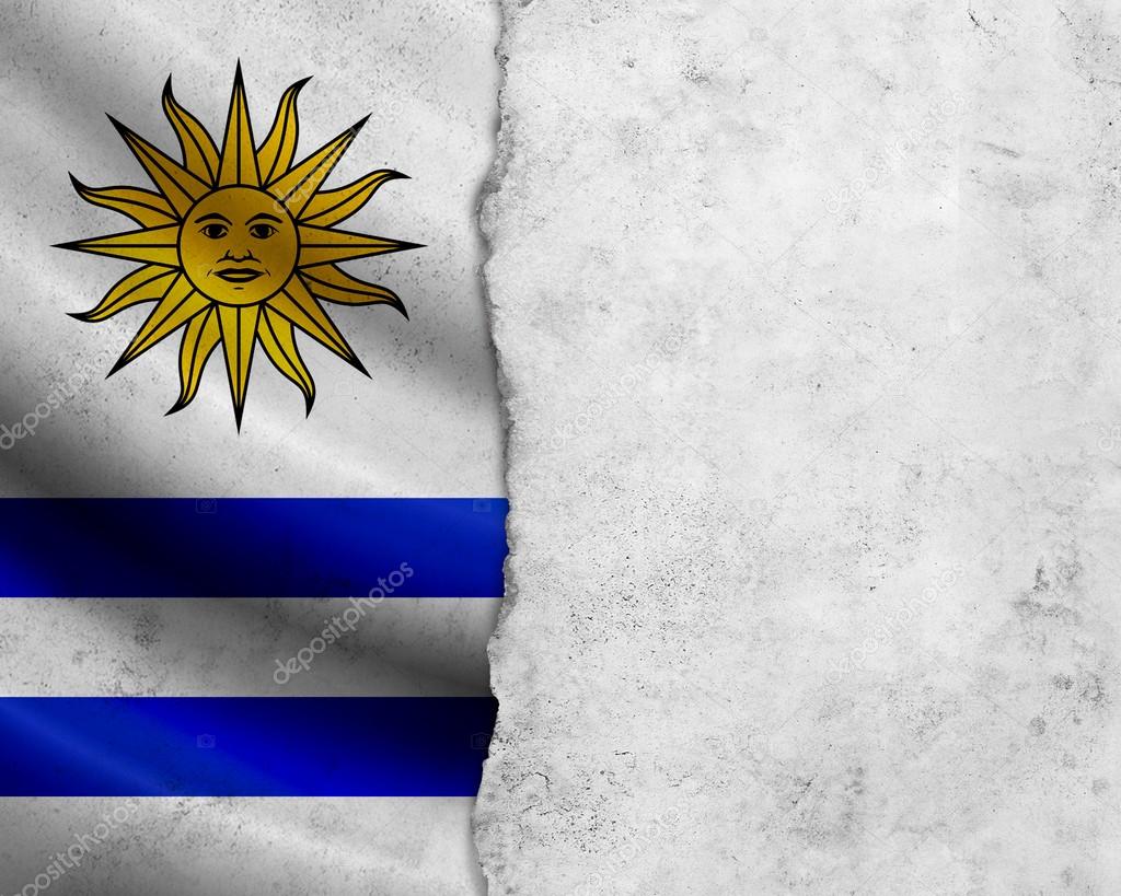 Grunge Uruguay flag