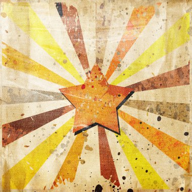 absrtact star grunge zemin üzerine