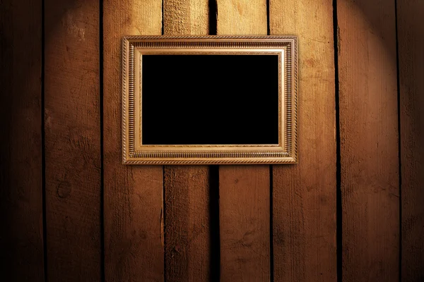 Vintage frame on wood background — Stock Photo, Image