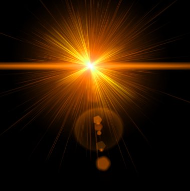 Kırmızı ve sarı yangın yıldız patlaması