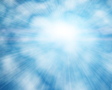 Mavi gökyüzünde beyaz bulutlar