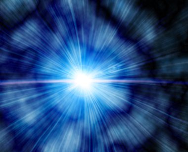 parlak mavi flaş ile gece gökyüzünde yıldırım