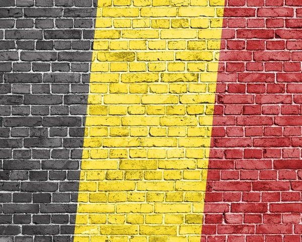 Grunge Belgien flagga — Stockfoto