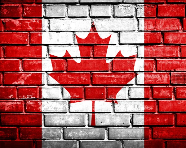 Grunge canada vlag met vlekken — Stockfoto