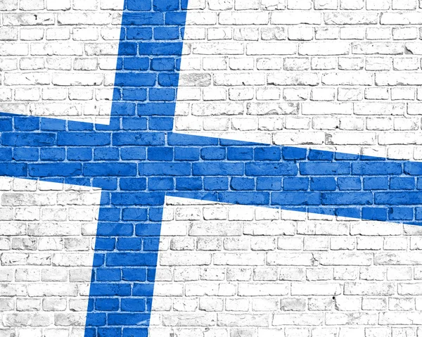 Grunge Finland flag on wall — Stock Photo, Image