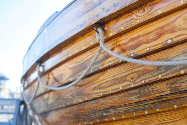 Partie en bois du bateau — Photo