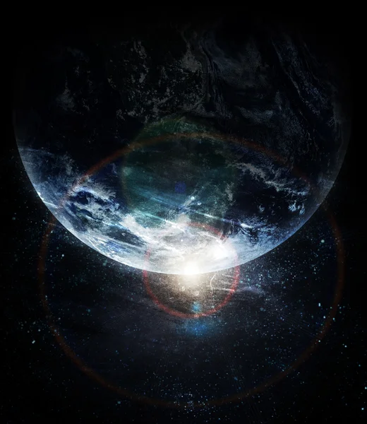 Planeta tierra realista en el espacio — Foto de Stock