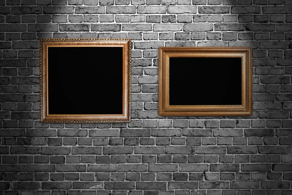 Two golden frames — Stock Photo, Image