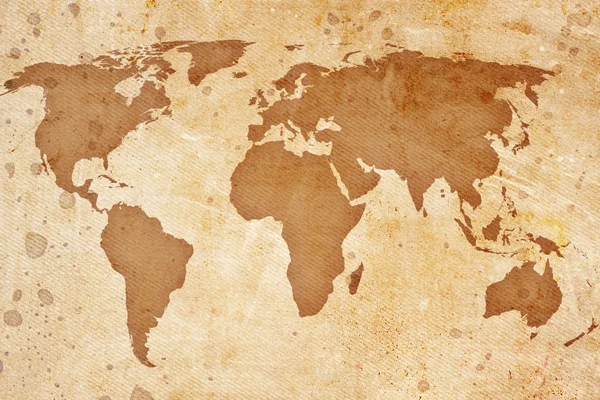 Rocznik mapa świata — Zdjęcie stockowe