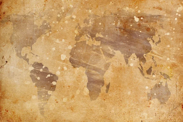 Mappa d'epoca del mondo — Foto Stock