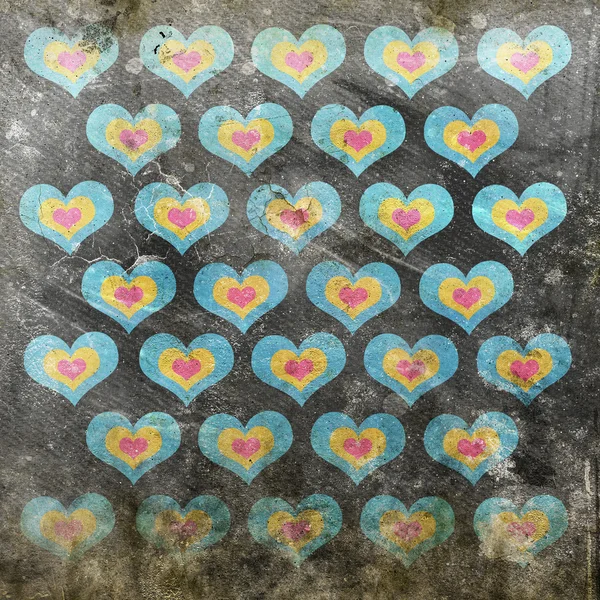 Background with hearts and dots — Stock Photo, Image