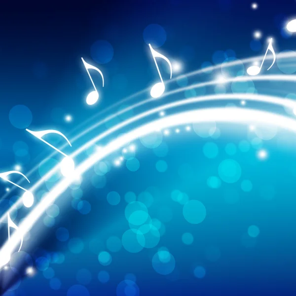 Glowing background with musical notes — Stock Photo, Image