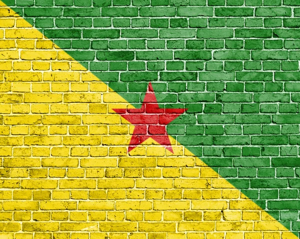 Grunge Francia Guyana zászló — Stock Fotó