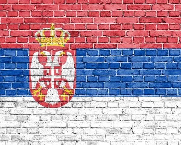 Grunge Serbia flag — Stockfoto