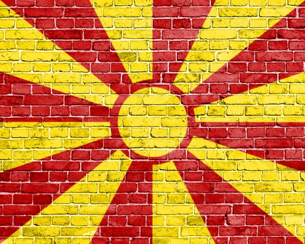 Grunge Macedonië vlag — Stockfoto