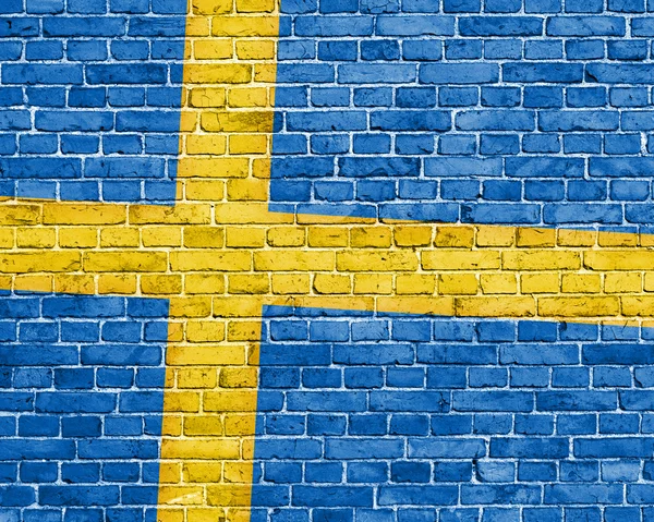 Grunge Bandeira da Suécia — Fotografia de Stock