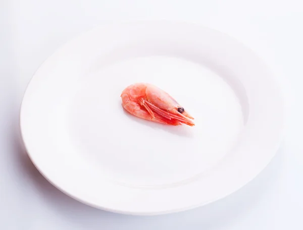 Свіжі креветки на тарілці — стокове фото