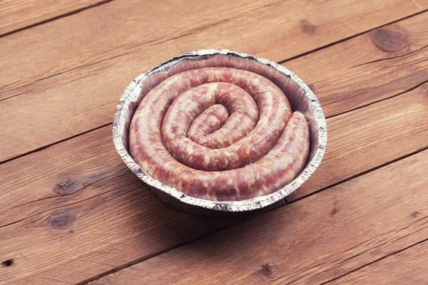 Saucisse crue fraîche — Photo