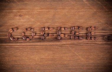 kahve çekirdekleri yapılan kahve yazıt