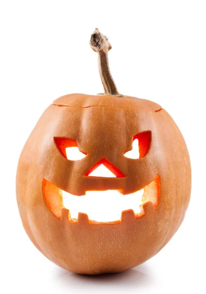 Fehér háttér a jack-o-lámpa Halloween — Stock Fotó