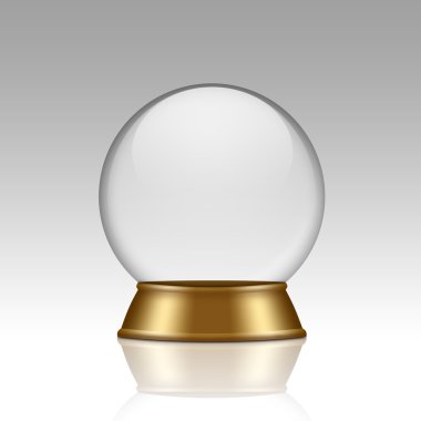 gri zemin üzerine boş kar küresi