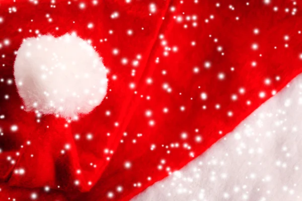 Close-up de Papai Noel chapéu vermelho — Fotografia de Stock