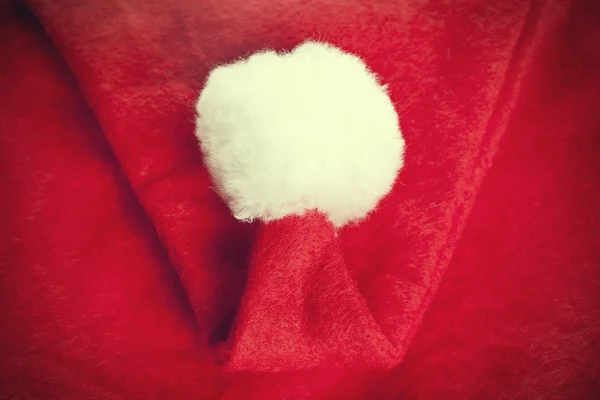 サンタ クロースの赤い帽子のクローズ アップ — ストック写真