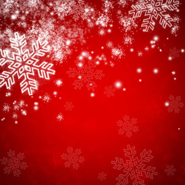 kar ve kar tanesi kırmızı Noel arka plan