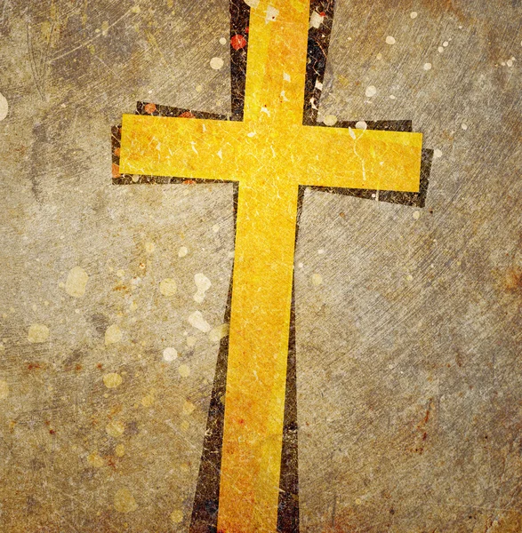 Kreuz auf Grunge-Hintergrund — Stockfoto