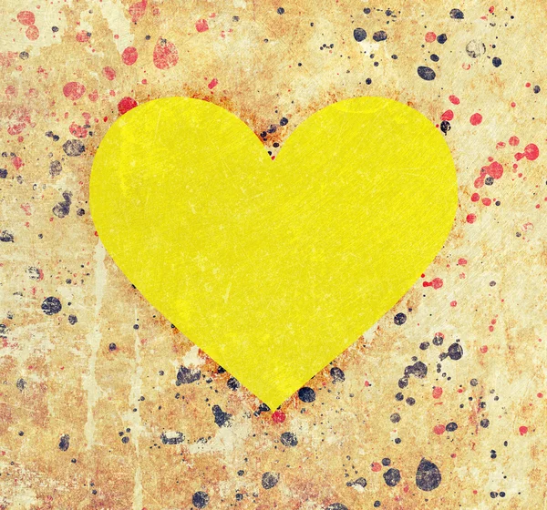 Yellow heart texture — Stock Photo, Image