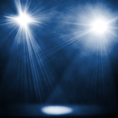 iki mavi ışık illustraction