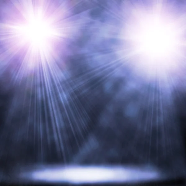 Illustration of two blue spotlights — Stock Photo, Image