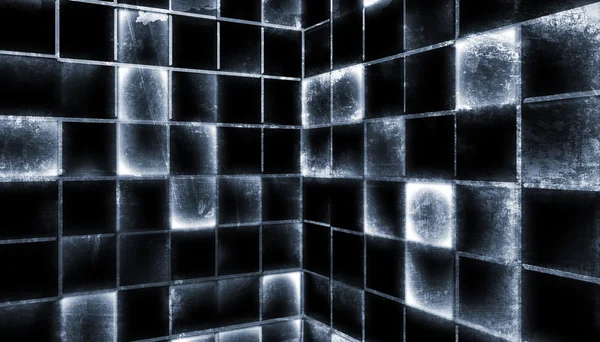 Abstract background made from glowing grunge tiles — Stock Photo, Image