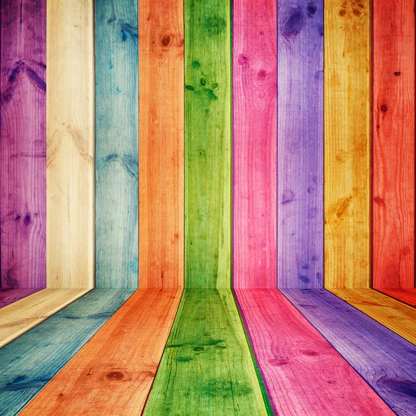 Illustration de salle en bois coloré — Photo