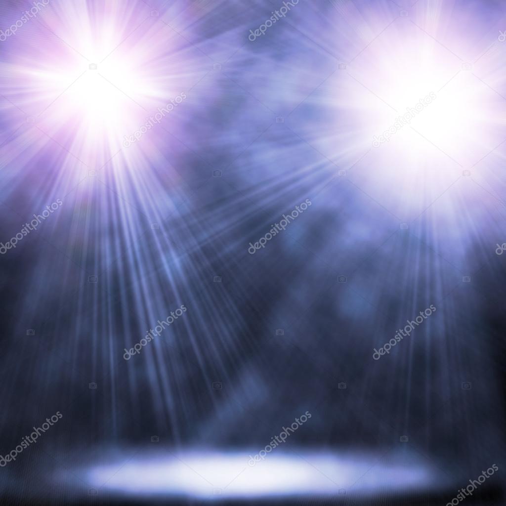 illustration of two blue spotlights