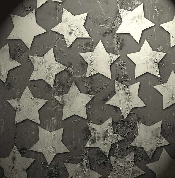 Weiße Sterne auf Grunge-Hintergrund — Stockfoto
