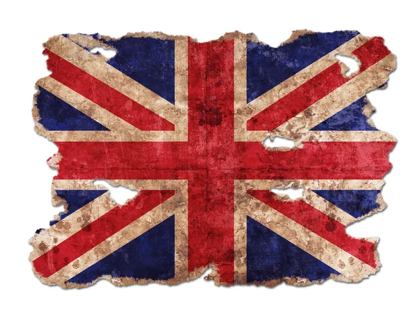 Bandera de Inglaterra en forma de papel vintage desgarrado —  Fotos de Stock