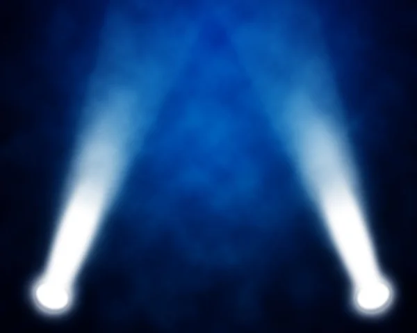Illustration of blue stage spotlights — Stock Photo, Image