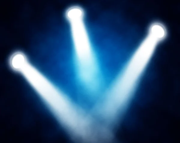 Illustration of blue stage spotlights — Stock Photo, Image